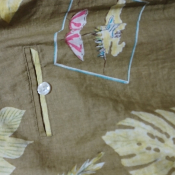 PURE LINEN studio J R P SIZE 14 IN BEAUTIFUL TROPICAL COLORS AND FLOWERS - Picture 7 of 8